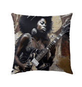 Strumming With Soul and Passion Outdoor Pillow - Beyond T-shirts